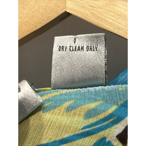 Chicos Womens Large Sheer Silk Floral Blouse Tunic Drawstring Waist Fairy Boho - Picture 8 of 11